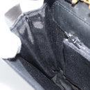 VALENTINO Shoulder Bag Leather Black Gold Auth bs35515-19