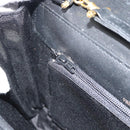 VALENTINO Shoulder Bag Leather Black Gold Auth bs35515-20