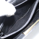 VALENTINO Shoulder Bag Leather Black Gold Auth bs35515-21