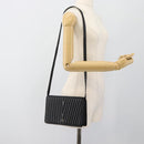 VALENTINO Shoulder Bag Leather Black Gold Auth bs35515-22