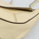 LOEWE Shoulder Bag Leather Ivory Silver Auth bs35516-10