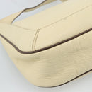 LOEWE Shoulder Bag Leather Ivory Silver Auth bs35516-13
