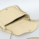 LOEWE Shoulder Bag Leather Ivory Silver Auth bs35516-14