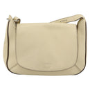 LOEWE Shoulder Bag Leather Ivory Silver Auth bs35516-2
