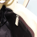 LOEWE Shoulder Bag Leather Ivory Silver Auth bs35516-20