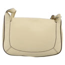 LOEWE Shoulder Bag Leather Ivory Silver Auth bs35516-3