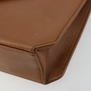SAINT LAURENT Shoulder Bag Leather Brown Gold Auth bs35517-10