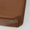 SAINT LAURENT Shoulder Bag Leather Brown Gold Auth bs35517-12