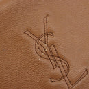 SAINT LAURENT Shoulder Bag Leather Brown Gold Auth bs35517-14