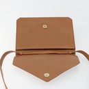 SAINT LAURENT Shoulder Bag Leather Brown Gold Auth bs35517-15
