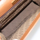 SAINT LAURENT Shoulder Bag Leather Brown Gold Auth bs35517-17