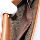 SAINT LAURENT Shoulder Bag Leather Brown Gold Auth bs35517-21