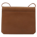 SAINT LAURENT Shoulder Bag Leather Brown Gold Auth bs35517-3