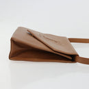 SAINT LAURENT Shoulder Bag Leather Brown Gold Auth bs35517-4