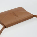 SAINT LAURENT Shoulder Bag Leather Brown Gold Auth bs35517-6