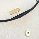 SAINT LAURENT Shoulder Bag Coated Canvas White Gold Auth bs35518-15