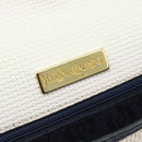 SAINT LAURENT Shoulder Bag Coated Canvas White Gold Auth bs35518-16