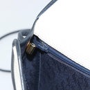 SAINT LAURENT Shoulder Bag Coated Canvas White Gold Auth bs35518-20