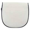 SAINT LAURENT Shoulder Bag Coated Canvas White Gold Auth bs35518-3