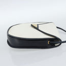 SAINT LAURENT Shoulder Bag Coated Canvas White Gold Auth bs35518-5