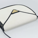 SAINT LAURENT Shoulder Bag Coated Canvas White Gold Auth bs35518-6