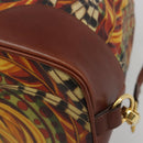 Salvatore Ferragamo Purse Shoulder Bag PVC Leather Brown Gold Auth bs35519A-10