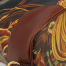 Salvatore Ferragamo Purse Shoulder Bag PVC Leather Brown Gold Auth bs35519A-13