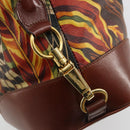 Salvatore Ferragamo Purse Shoulder Bag PVC Leather Brown Gold Auth bs35519A-14