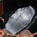 Salvatore Ferragamo Purse Shoulder Bag PVC Leather Brown Gold Auth bs35519A-18