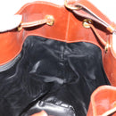 Salvatore Ferragamo Purse Shoulder Bag PVC Leather Brown Gold Auth bs35519A-19