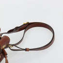 Salvatore Ferragamo Purse Shoulder Bag PVC Leather Brown Gold Auth bs35519A-8