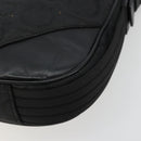 Salvatore Ferragamo Gancini Shoulder Bag Canvas Black Silver Auth bs35520-12