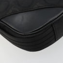 Salvatore Ferragamo Gancini Shoulder Bag Canvas Black Silver Auth bs35520-13