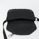 Salvatore Ferragamo Gancini Shoulder Bag Canvas Black Silver Auth bs35520-15