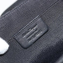 Salvatore Ferragamo Gancini Shoulder Bag Canvas Black Silver Auth bs35520-16