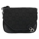 Salvatore Ferragamo Gancini Shoulder Bag Canvas Black Silver Auth bs35520-2