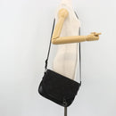 Salvatore Ferragamo Gancini Shoulder Bag Canvas Black Silver Auth bs35520-21