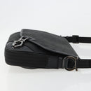Salvatore Ferragamo Gancini Shoulder Bag Canvas Black Silver Auth bs35520-4