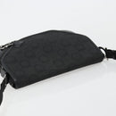 Salvatore Ferragamo Gancini Shoulder Bag Canvas Black Silver Auth bs35520-6