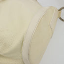 BVLGARI Shoulder Bag Leather Ivory Silver Auth bs35521-9