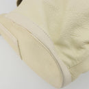 BVLGARI Shoulder Bag Leather Ivory Silver Auth bs35521-14