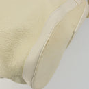 BVLGARI Shoulder Bag Leather Ivory Silver Auth bs35521-15