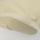 BVLGARI Shoulder Bag Leather Ivory Silver Auth bs35521-16