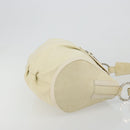 BVLGARI Shoulder Bag Leather Ivory Silver Auth bs35521-3