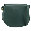CARTIER Must Line Shoulder Bag Leather Green Gold Auth bs35522-1