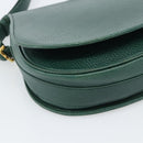 CARTIER Must Line Shoulder Bag Leather Green Gold Auth bs35522-14