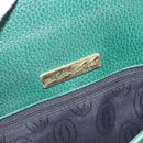 CARTIER Must Line Shoulder Bag Leather Green Gold Auth bs35522-18
