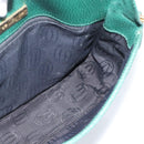 CARTIER Must Line Shoulder Bag Leather Green Gold Auth bs35522-19