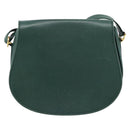 CARTIER Must Line Shoulder Bag Leather Green Gold Auth bs35522-13