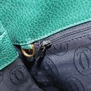 CARTIER Must Line Shoulder Bag Leather Green Gold Auth bs35522-21